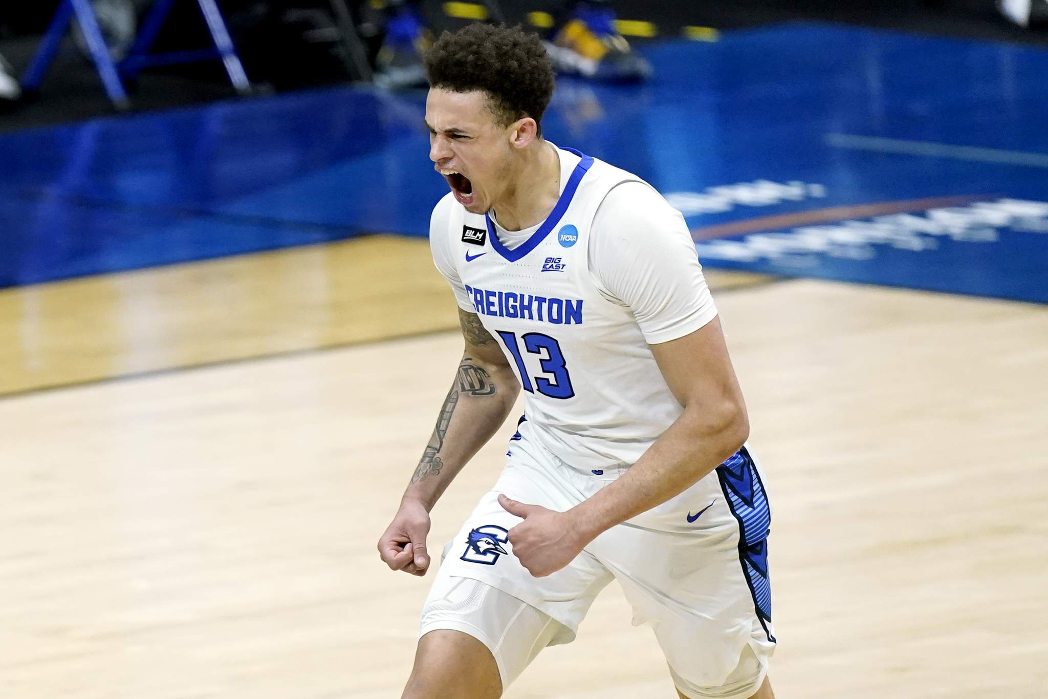 No. 5 Creighton beats 12th-seeded UCSB 63-62 with clutch FTs