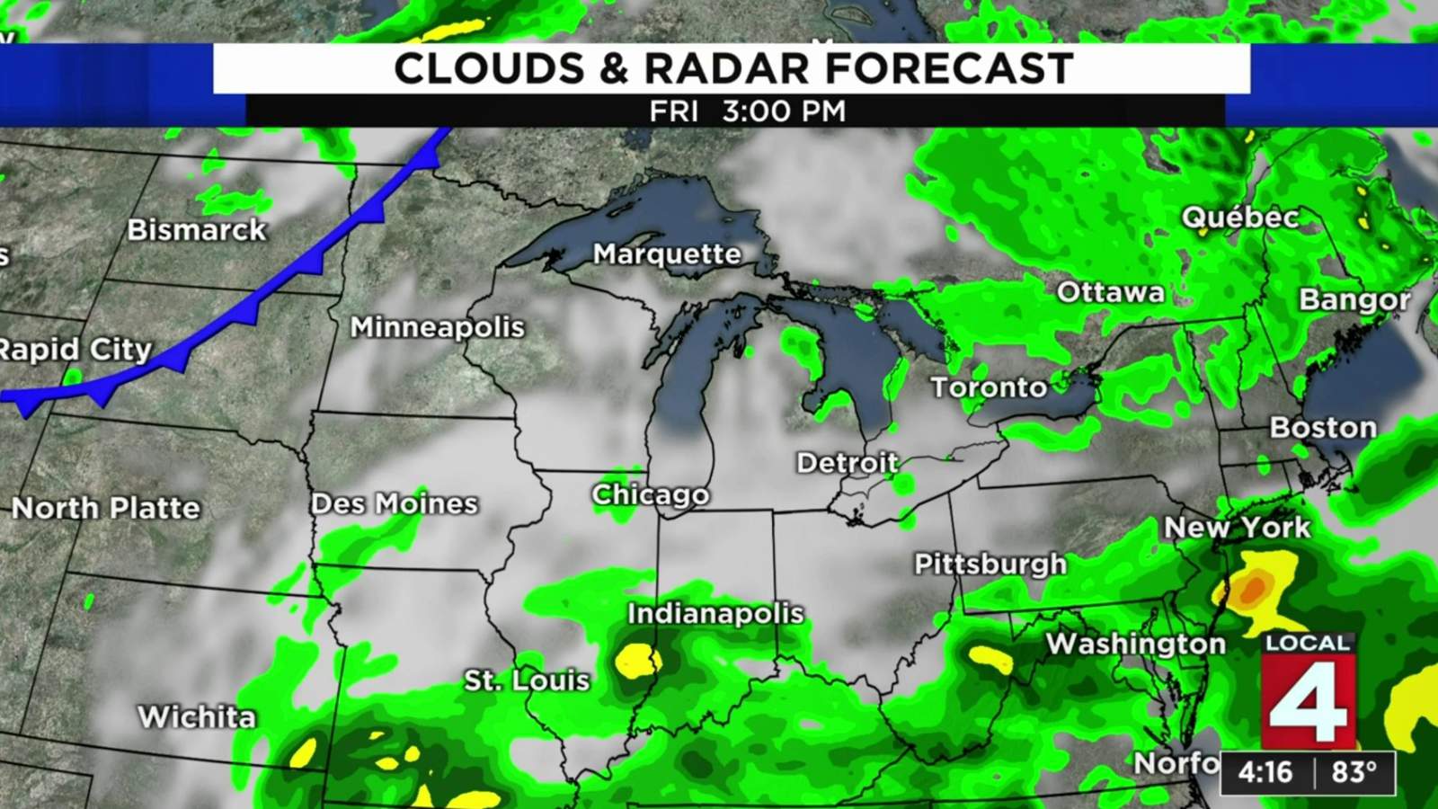 Metro Detroit weather: Rain showers in the weekend forecast