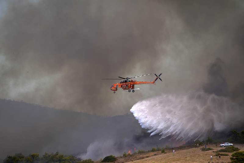 Greece wildfires: Winds fan 2 new blazes outside of Athens