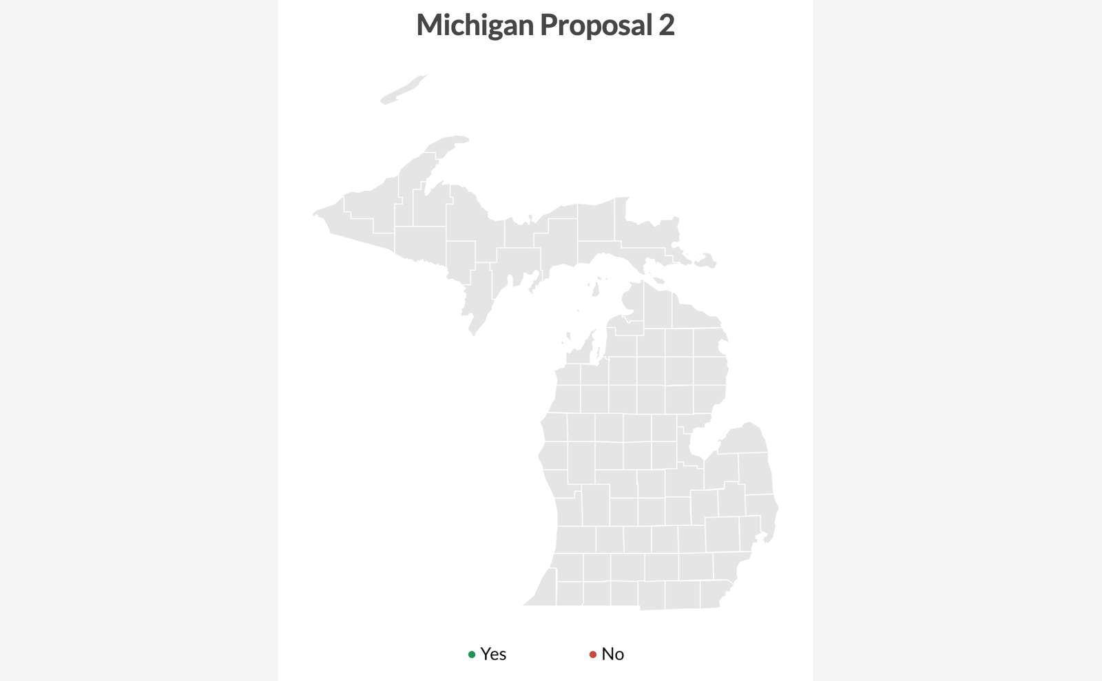 2020 election results: Michigan Proposal 2 outcome mapped by county