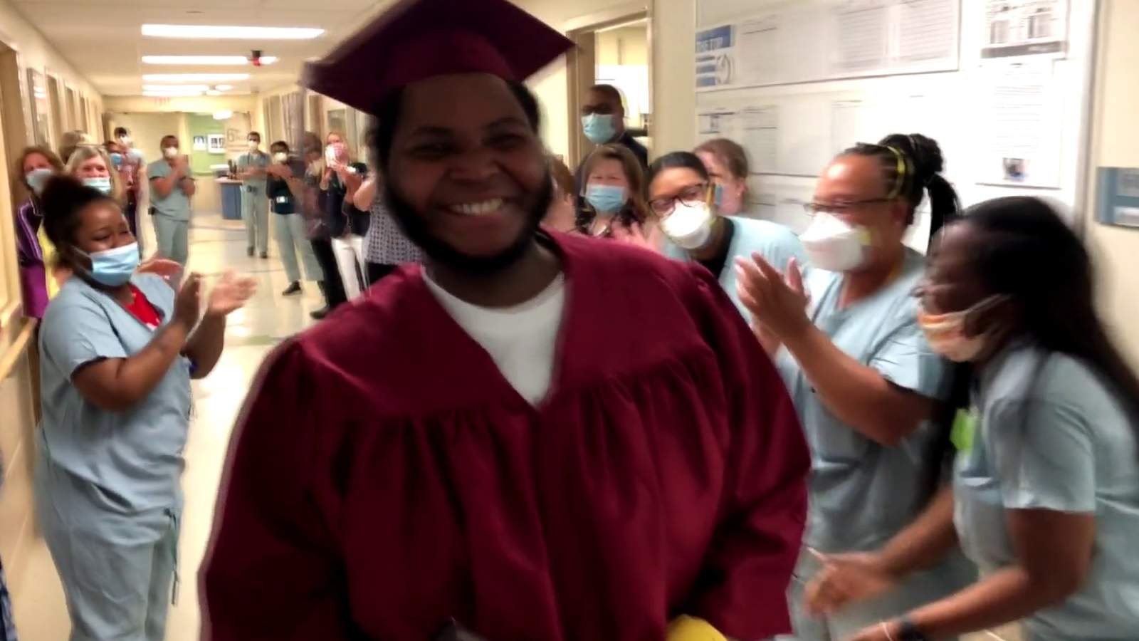 FULL VIDEO: River Rouge high schooler celebrates surviving COVID-19 after 3 weeks on ventilator