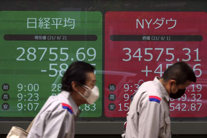 Asian shares mixed after lackluster day on Wall Street