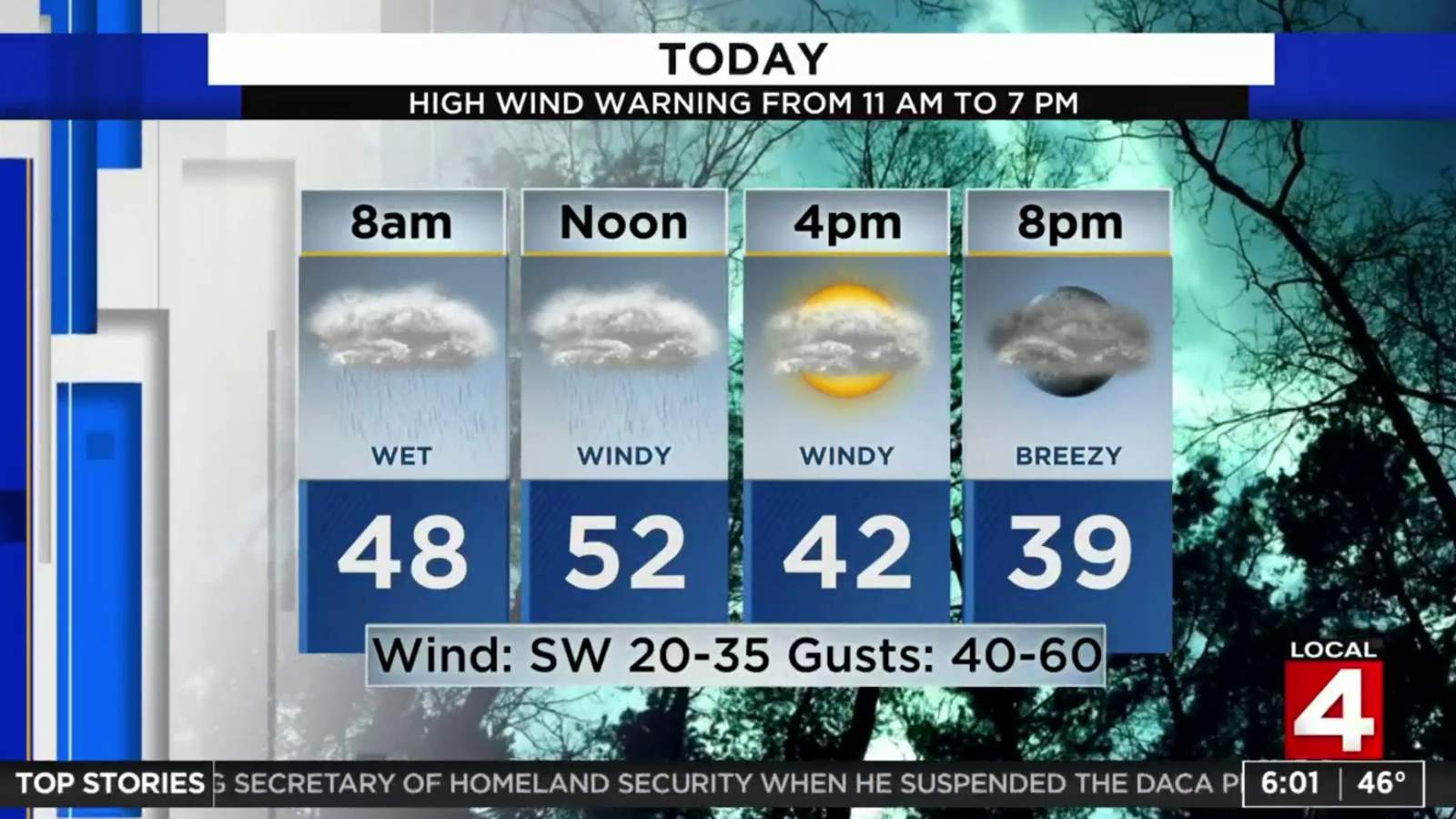 High wind warning issued for Metro Detroit, counties outside region