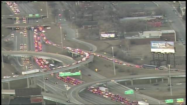 Multi-vehicle crash snarls traffic on WB I-94 before I-75