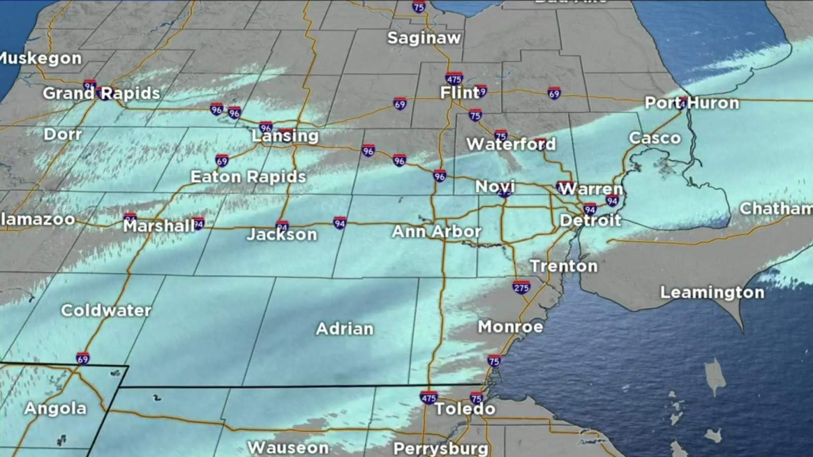 Metro Detroit weather: Snowy, cold Saturday with light accumulations
