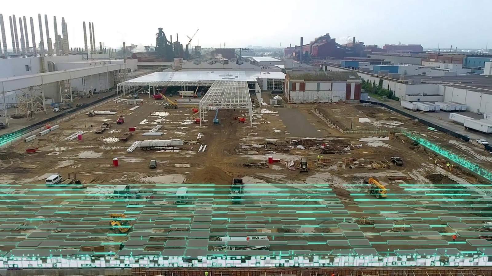 Video shows Rouge Electric Vehicle Center construction animation