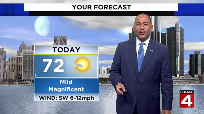 Metro Detroit weather: Mild and sunny conditions in the forecast Sunday afternoon