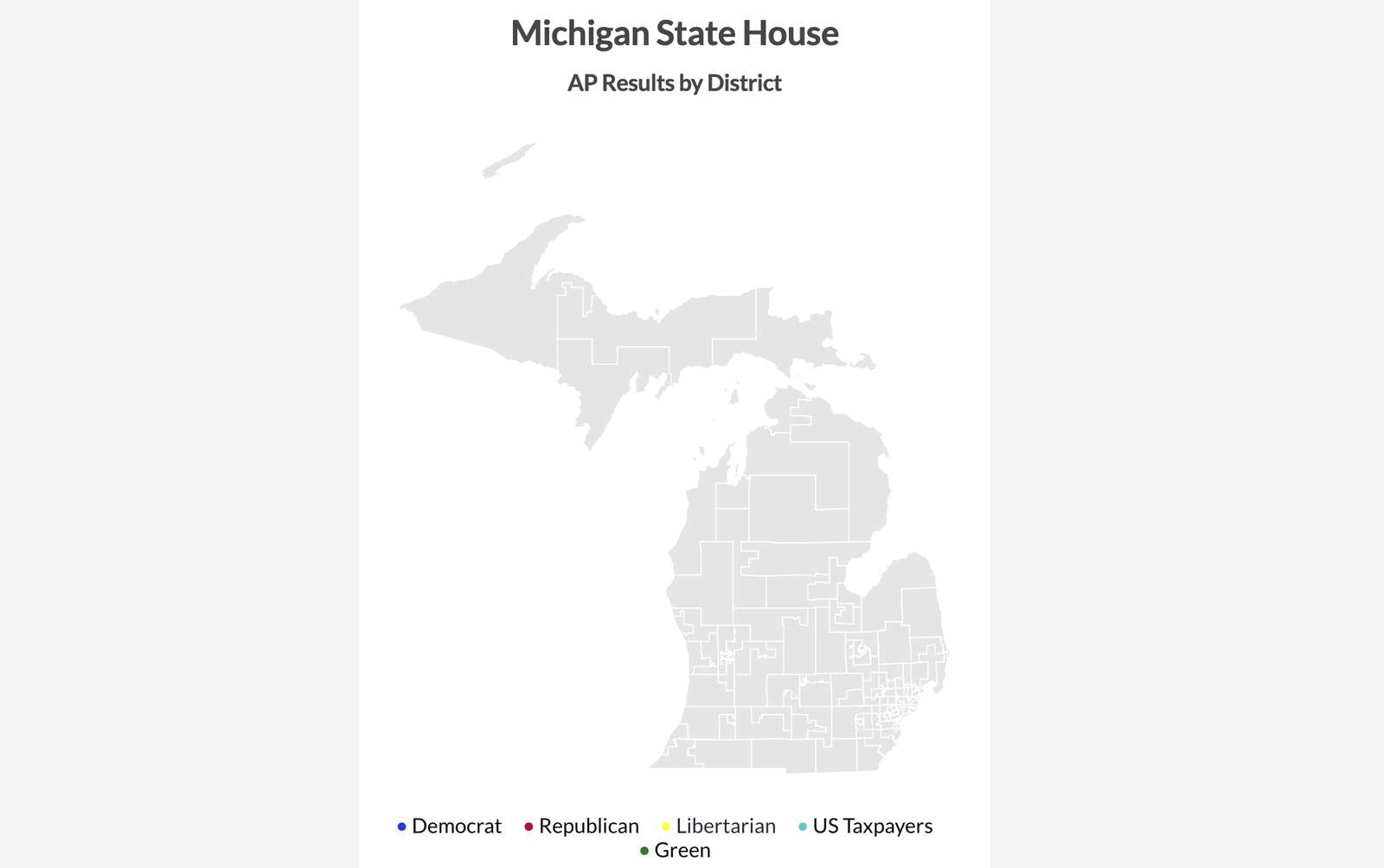 2020 election results: Michigan State House mapped by district