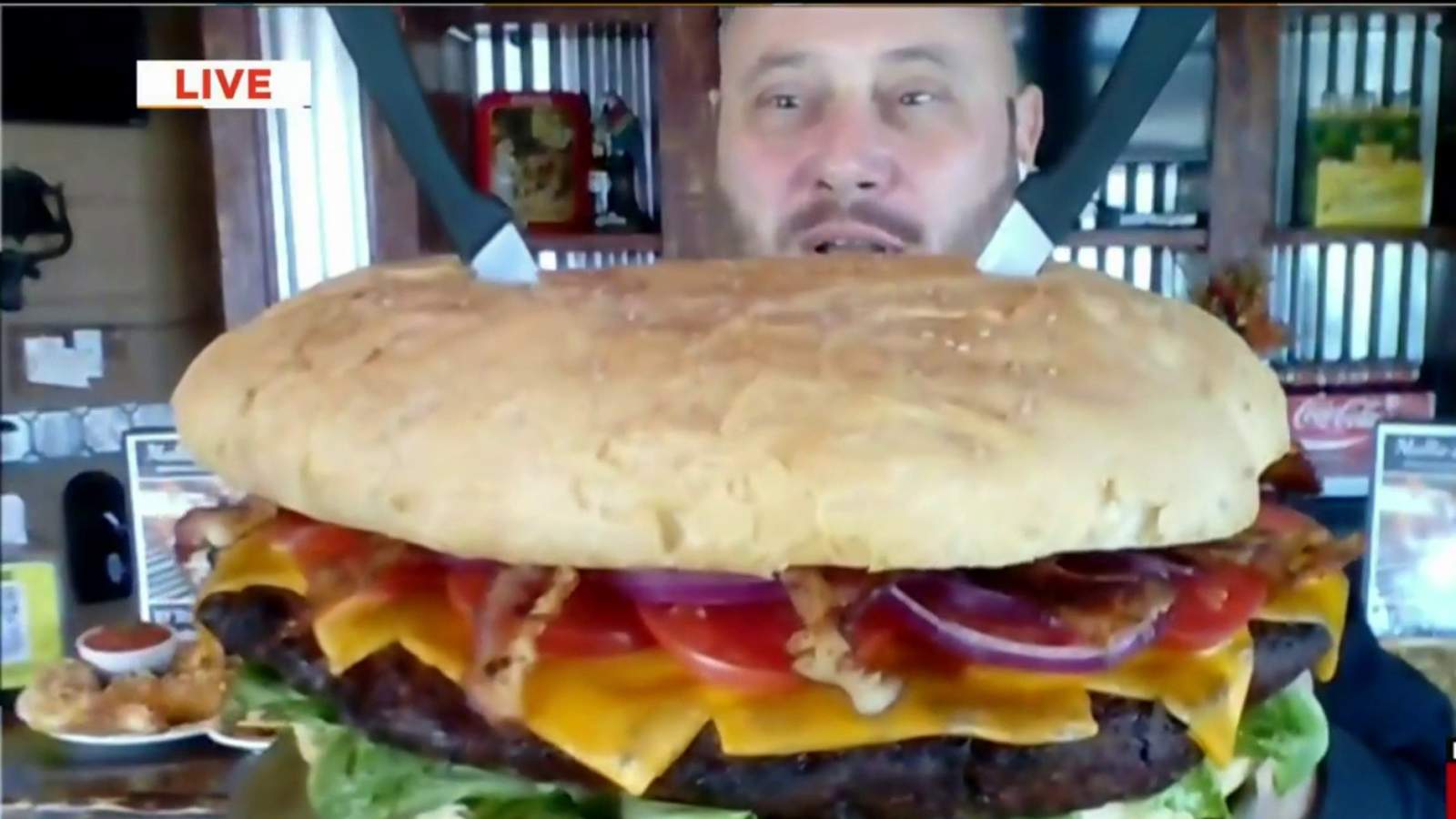 Do you have a monster of an appetite? You’ll need it for this GIANT Southgate burger