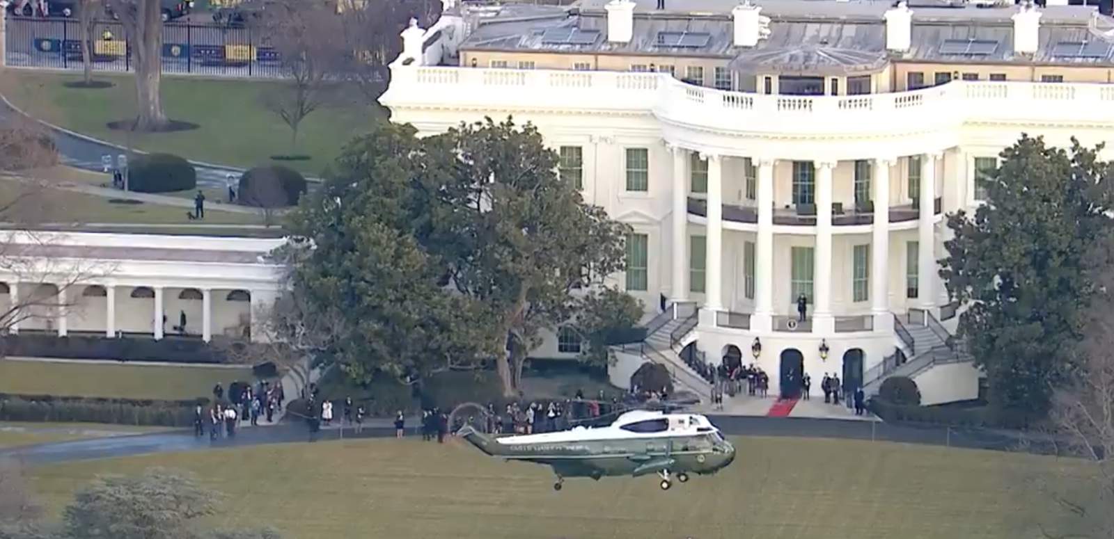 VIDEO: Trump leaves White House for final time as president