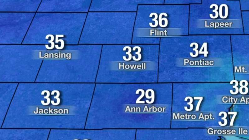 Metro Detroit weather: Frosty Sunday morning, rain arriving in the afternoon