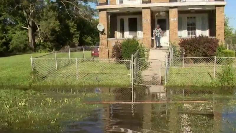 Mystery water leak traps elderly woman inside Detroit home