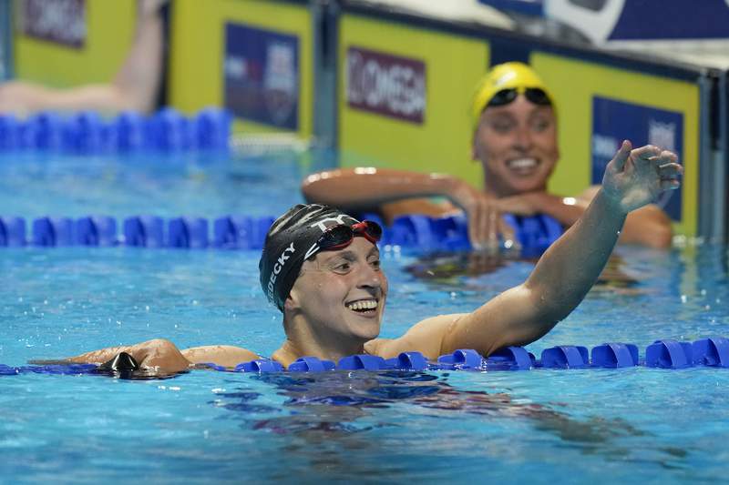 Need for speed: Ledecky wins 400 but slower than expected