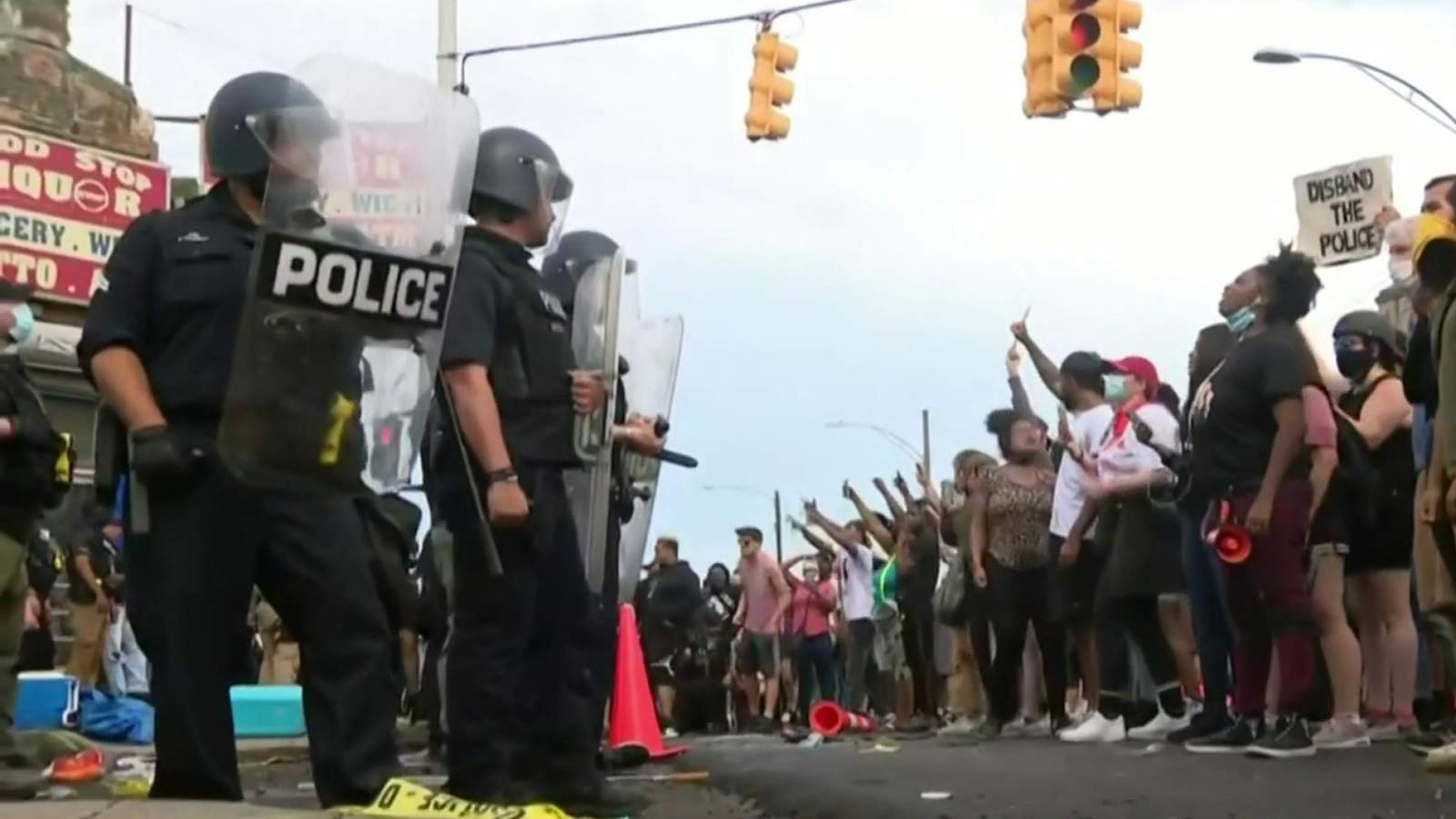 Protesters march on Detroit Police 12th Precinct following deadly shooting
