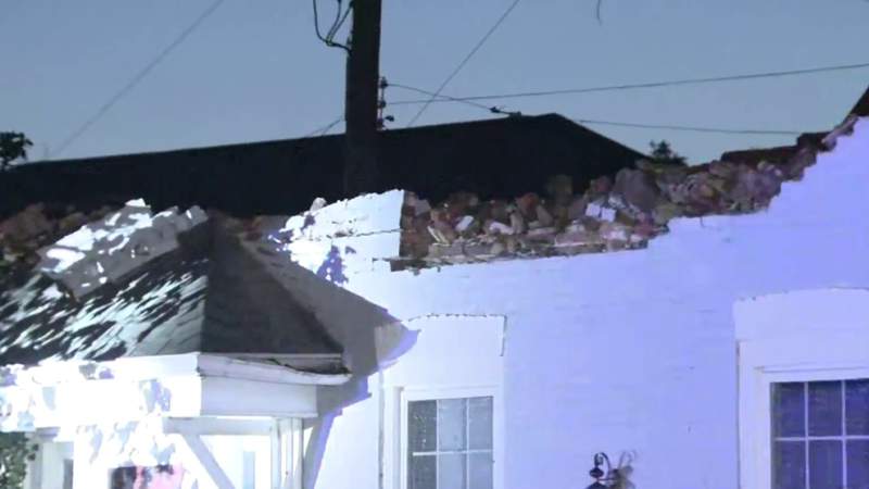 Potential tornado damages buildings, takes down trees and power lines in Armada