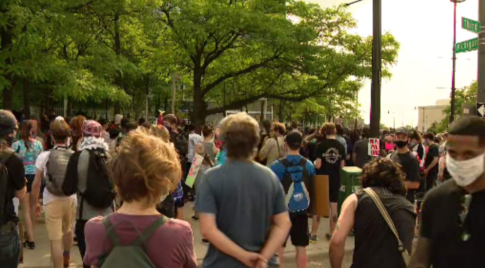 Watch live: Protesters march in Detroit for 7th straight night