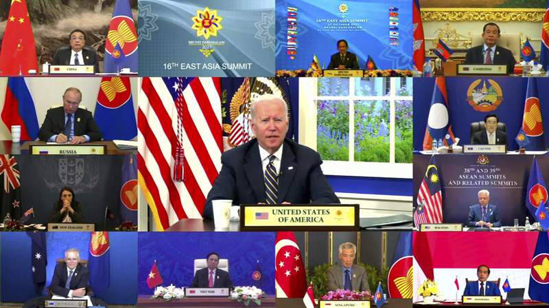 Biden calls out China's Taiwan actions as 'coercive'