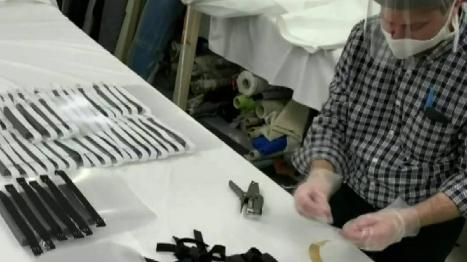 Michigan bed company shifts to making masks with mattress material