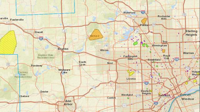 DTE Energy power outage map Thousands without electricity in Metro Detroit