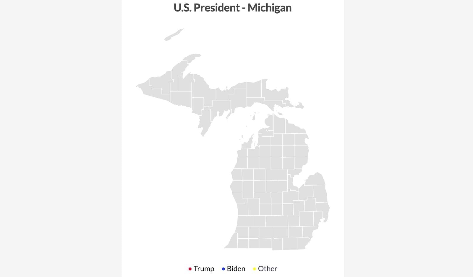 Map: Tracking Michigan 2020 presidential election results by county