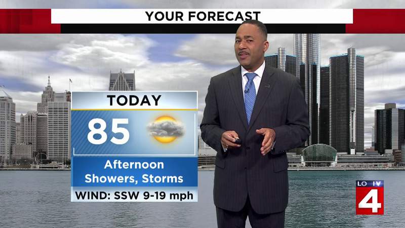 Metro Detroit weather: Afternoon showers and storms in the forecast Sunday