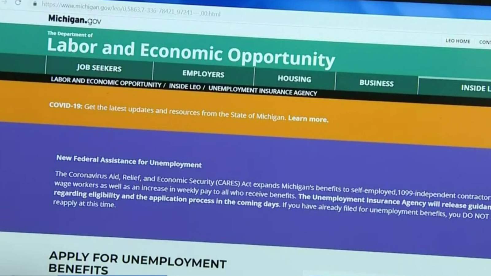 Michigan unemployment help and resources -- updated list