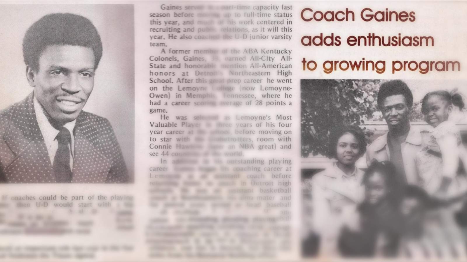 How former Detroit Mercy coach Smokey Gains paved the way