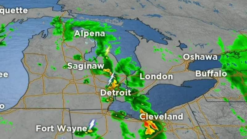 Metro Detroit weather: Scattered showers, storms during a chilly Friday evening