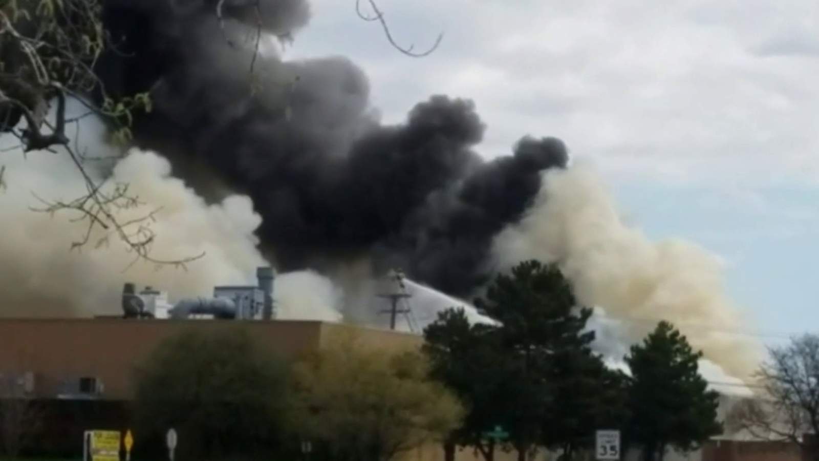 No injuries reported in massive industrial building fire in Troy