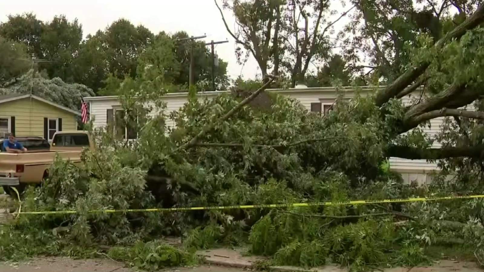 Storms bring down trees, power lines across Metro Detroit