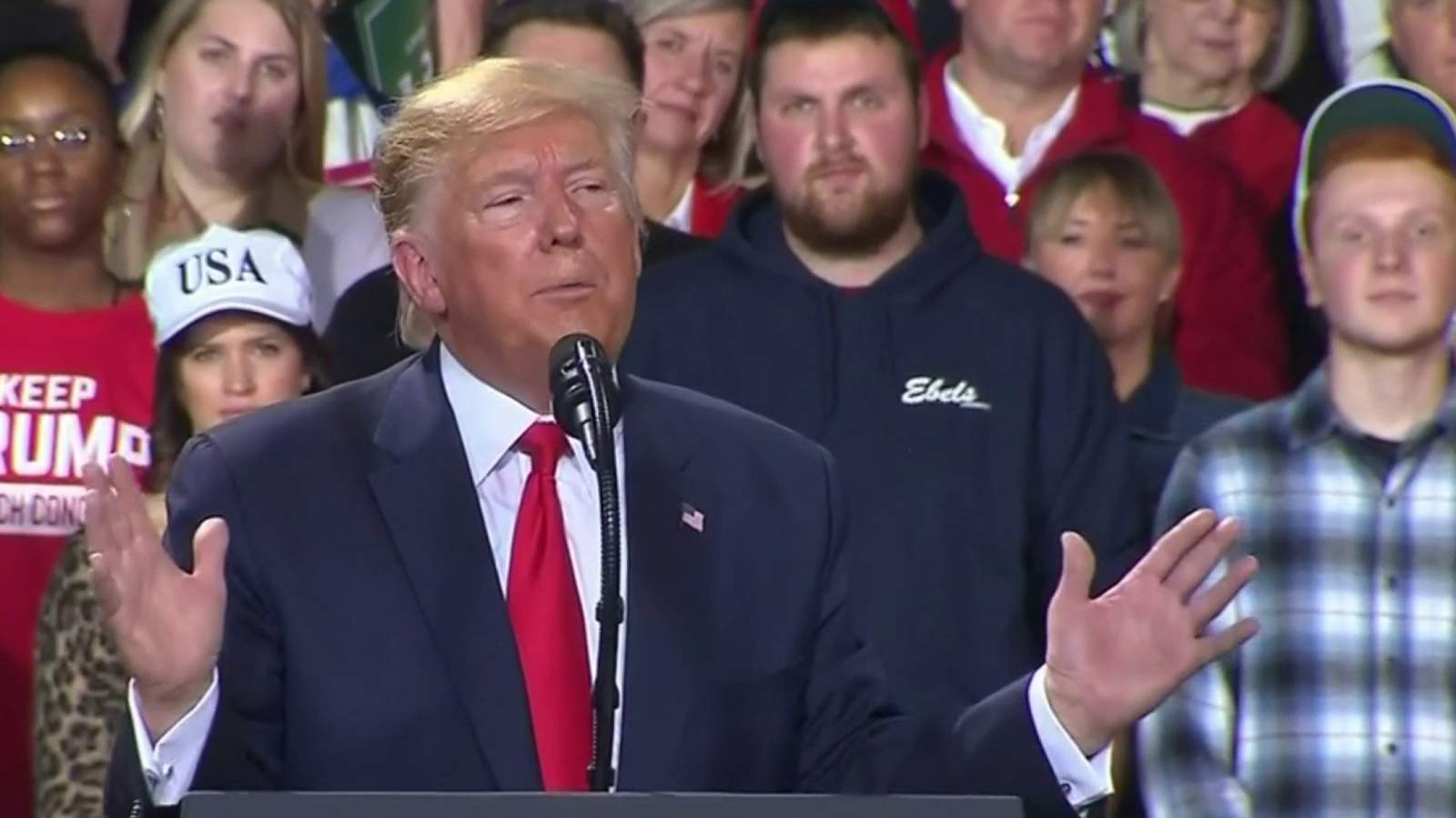 During Michigan rally, Trump suggests John Dingell is ‘looking up’