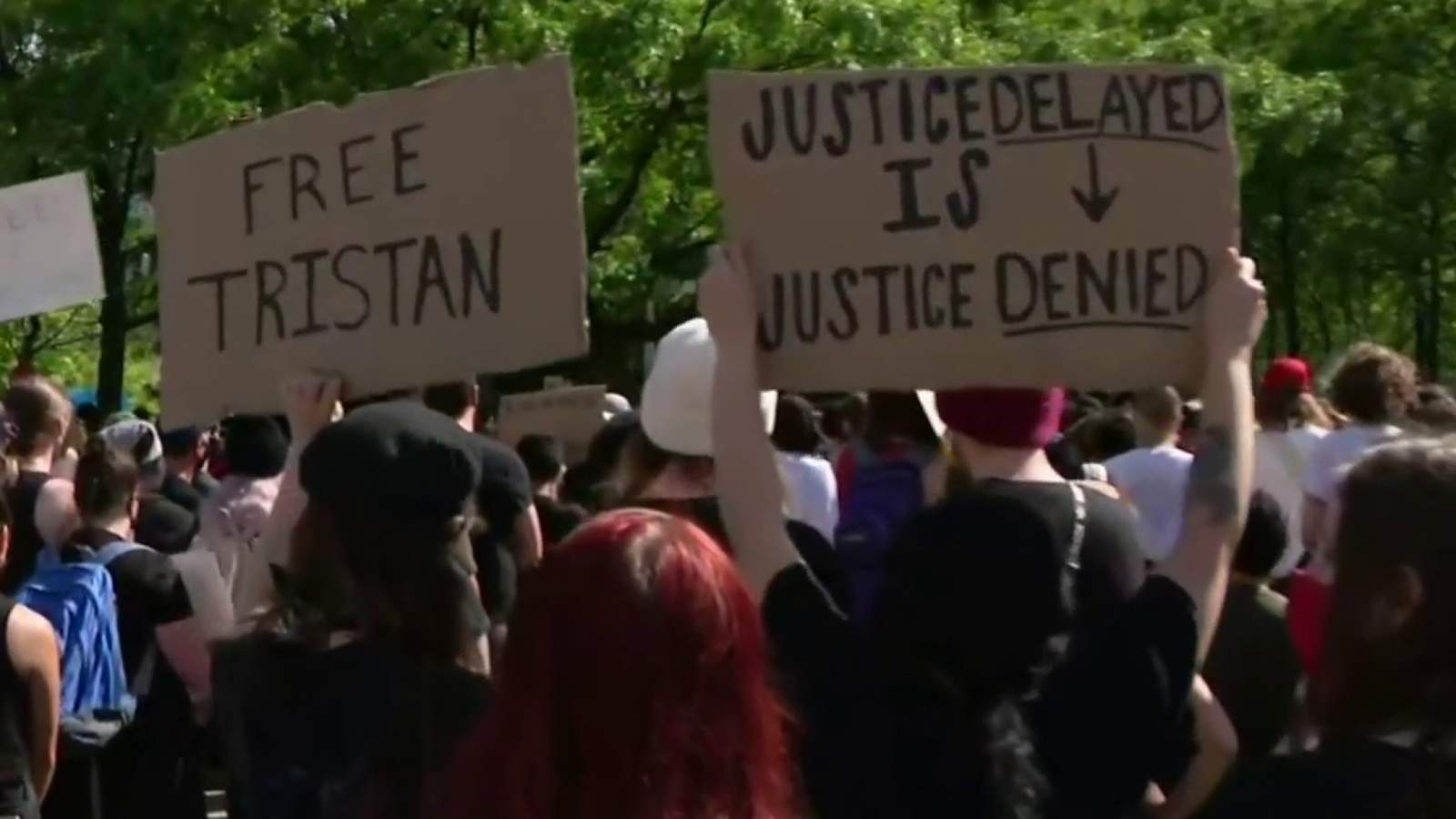 Protesters gather in Downtown Detroit on June 3, 2020