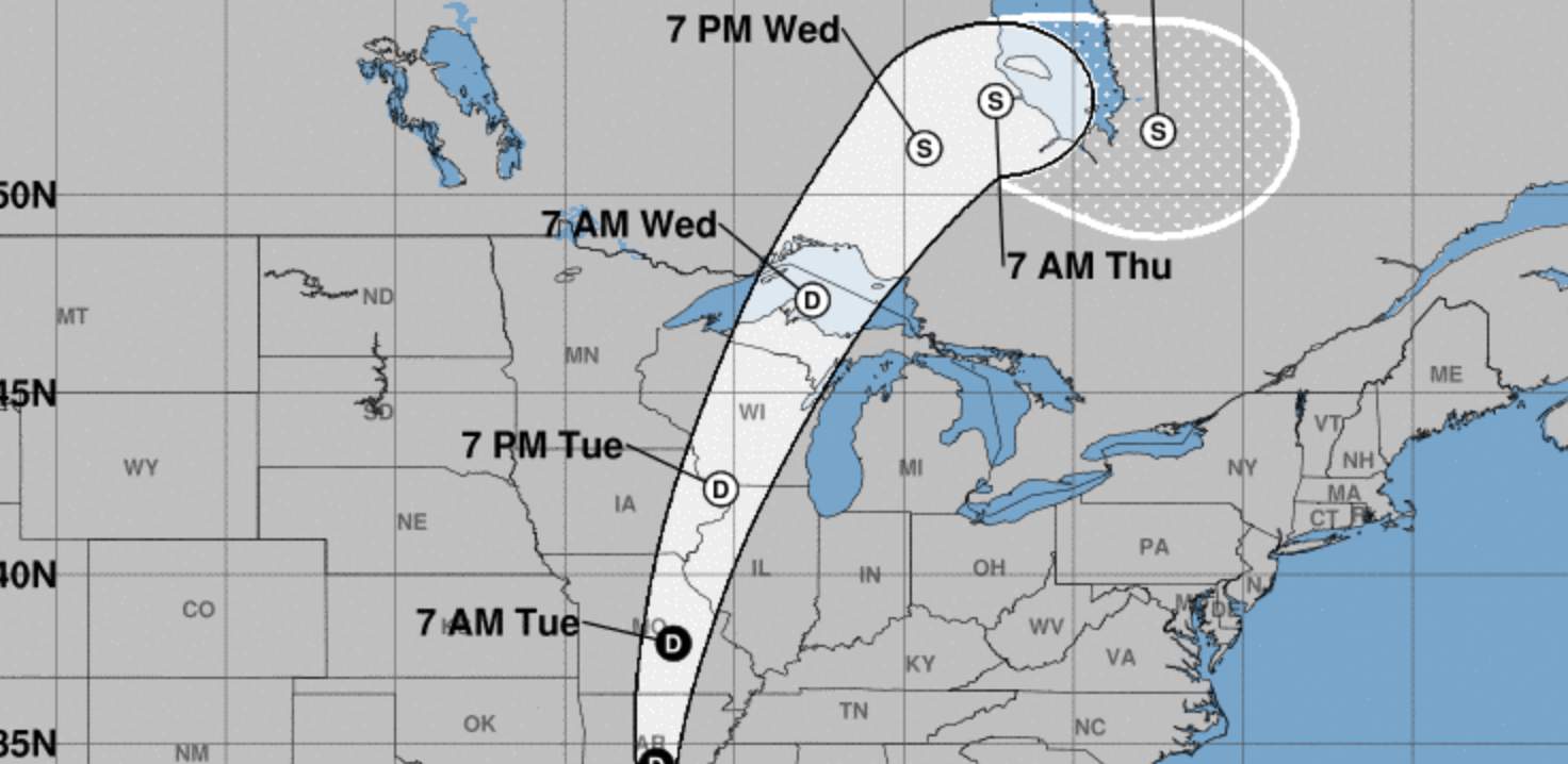 Tropical Depression Cristobal crosses over Lake Superior; 10 foot waves possible in Upper Peninsula