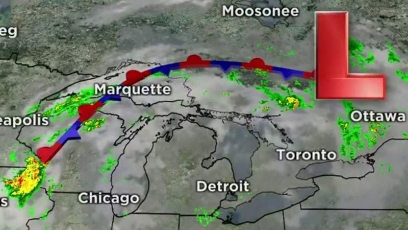 Metro Detroit weather: Muggy Monday with storms later