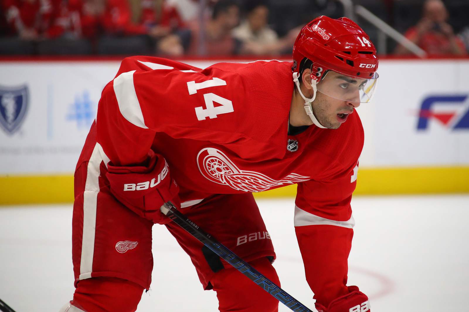 Fabbri’s late goal lifts Red Wings over Hurricanes 4-2