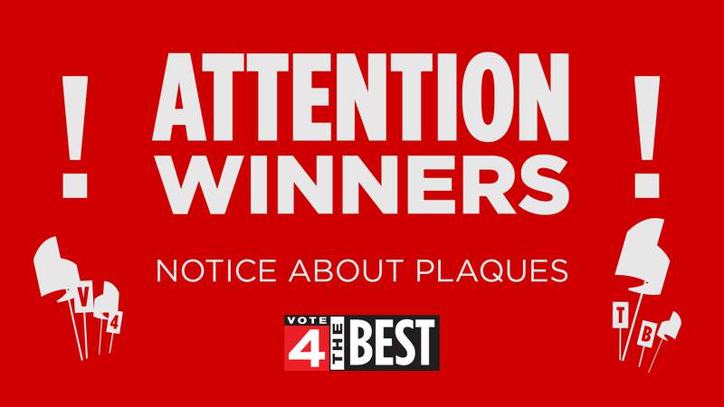 Winners: A notice about plaques