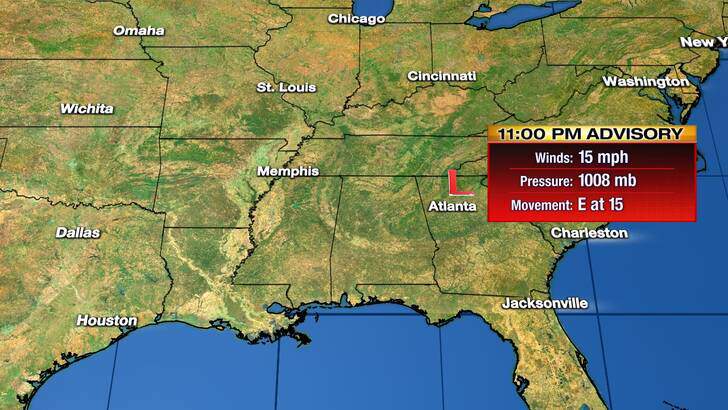 Post-Tropical Remnants Of Delta Continue Weaken, As The Heavy Rainfall Threat Diminishes Late Sunday Night